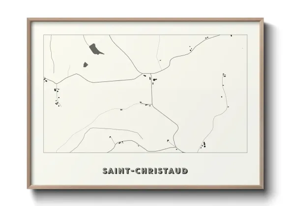 Une affiche de carte sur Saint-Christaud