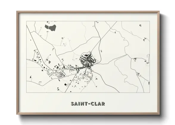 Une affiche de carte sur Saint-Clar