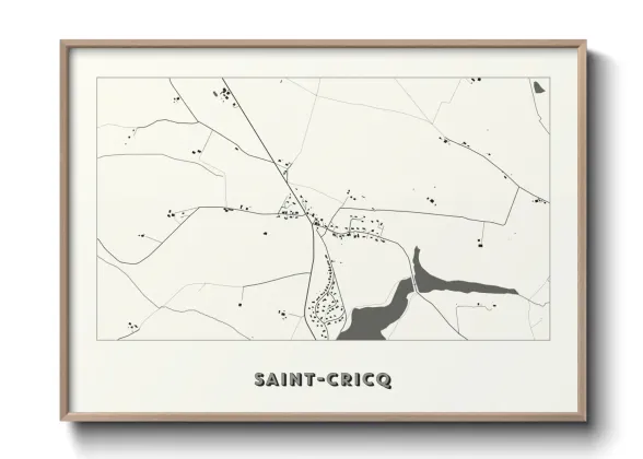 Une affiche de carte sur Saint-Cricq