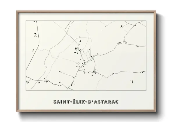 Une affiche de carte sur Saint-Élix-d'Astarac