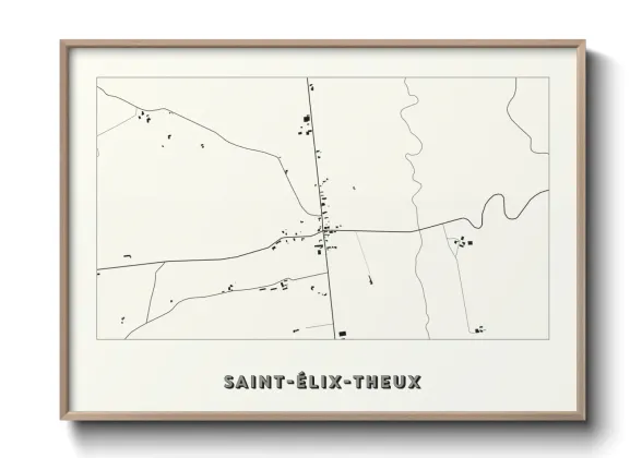 Une affiche de carte sur Saint-Élix-Theux