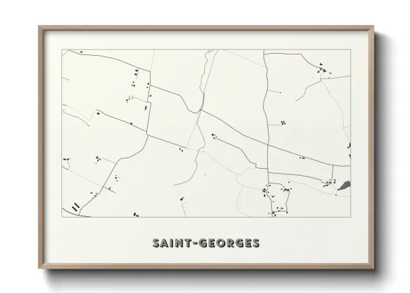 Une affiche de carte sur Saint-Georges