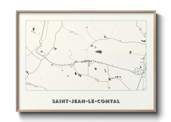 Une affiche de carte sur Saint-Jean-le-Comtal