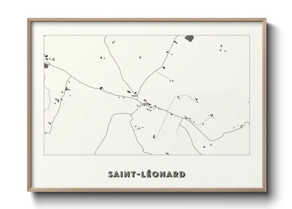 Une affiche de carte sur Saint-Léonard