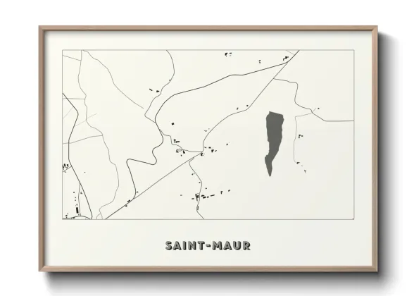 Une affiche de carte sur Saint-Maur