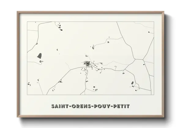 Une affiche de carte sur Saint-Orens-Pouy-Petit