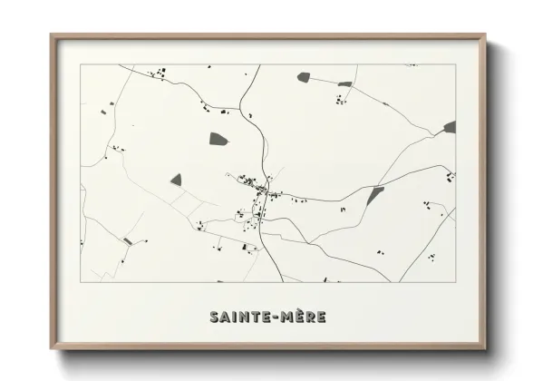 Une affiche de carte sur Sainte-Mère