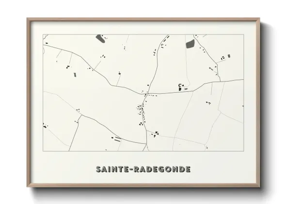 Une affiche de carte sur Sainte-Radegonde