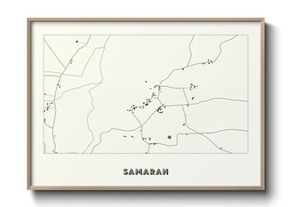 Une affiche de carte sur Samaran