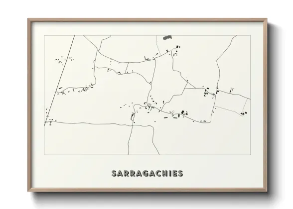 Une affiche de carte sur Sarragachies