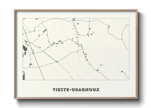 Une affiche de carte sur Tieste-Uragnoux