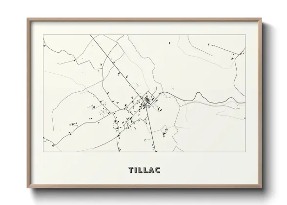 Une affiche de carte sur Tillac