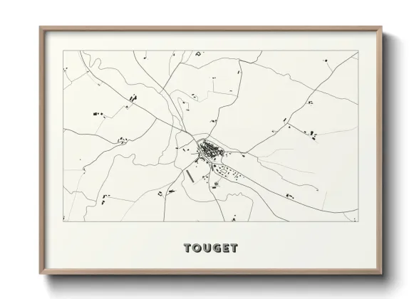 Une affiche de carte sur Touget
