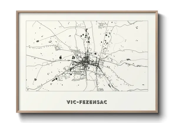 Une affiche de carte sur Vic-Fezensac