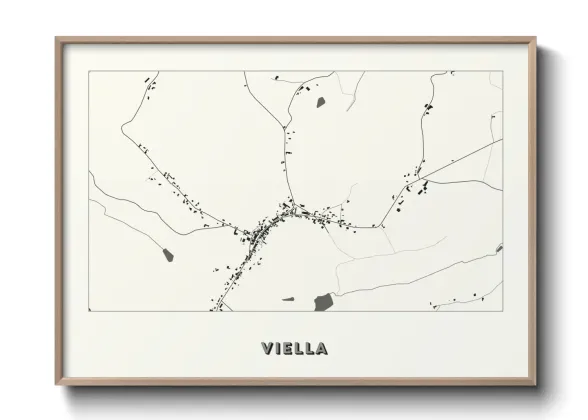 Une affiche de carte sur Viella