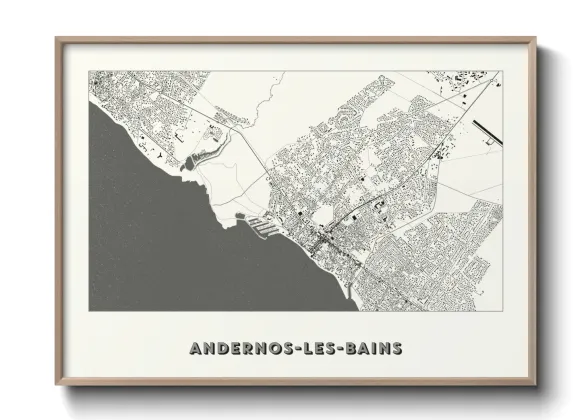 Une affiche de carte sur Andernos-les-Bains