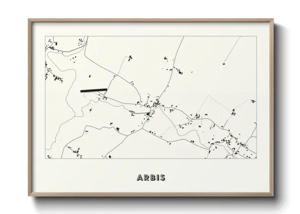 Une affiche de carte sur Arbis