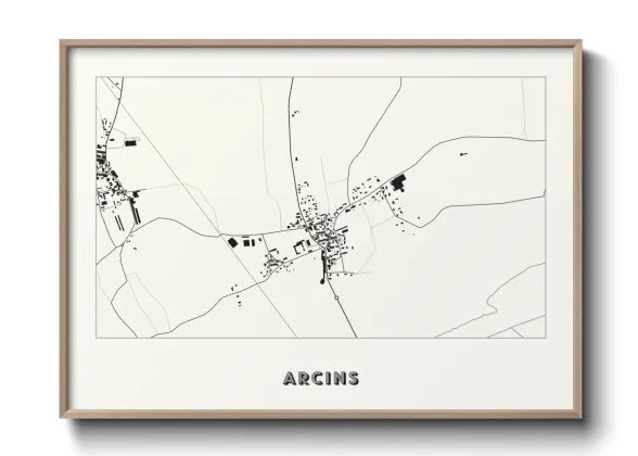 Une affiche de carte sur Arcins