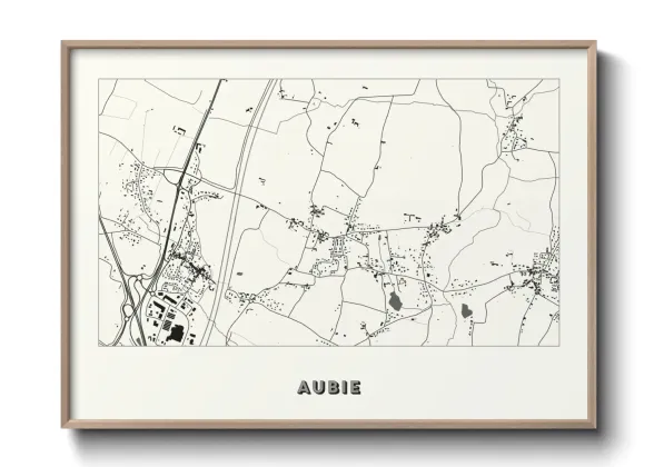 Une affiche de carte sur Aubie