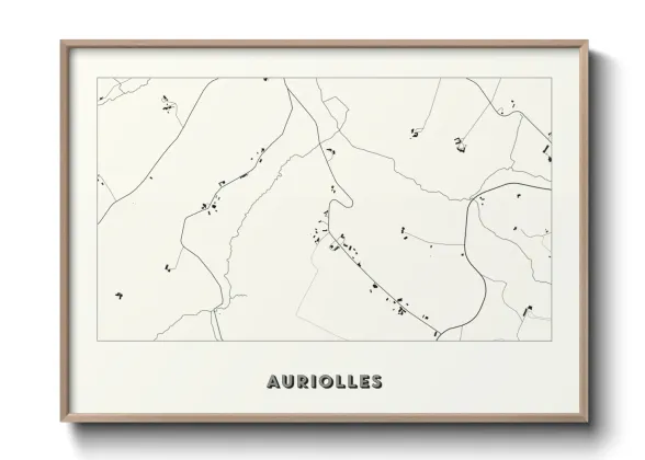 Une affiche de carte sur Auriolles