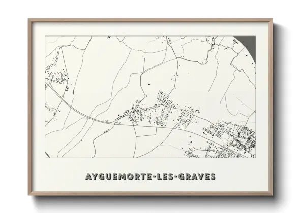 Une affiche de carte sur Ayguemorte-les-Graves