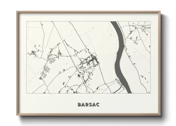 Une affiche de carte sur Barsac