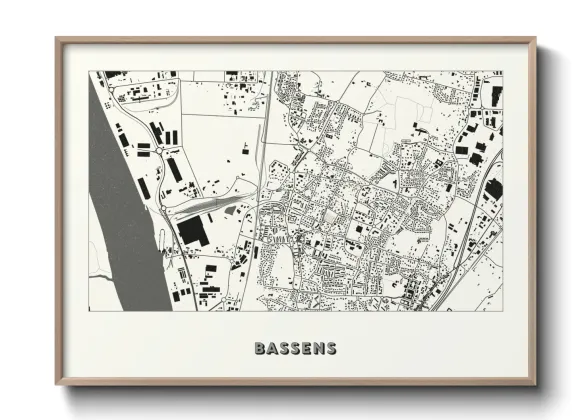 Une affiche de carte sur Bassens