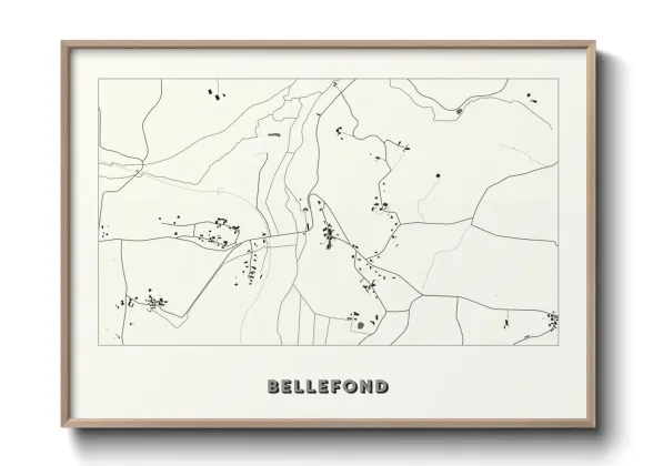Une affiche de carte sur Bellefond
