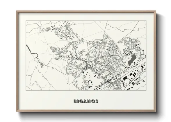 Une affiche de carte sur Biganos