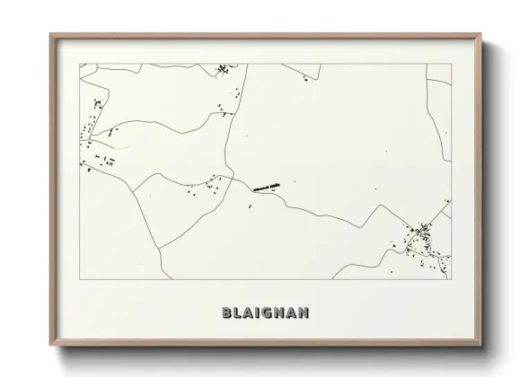 Une affiche de carte sur Blaignan