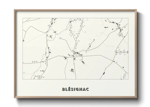 Une affiche de carte sur Blésignac