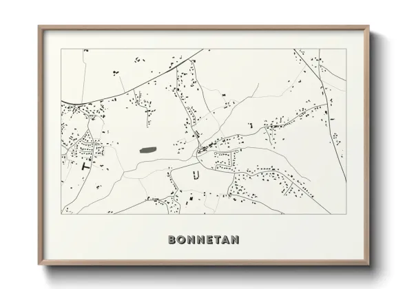 Une affiche de carte sur Bonnetan