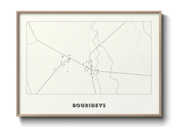 Une affiche de carte sur Bourideys