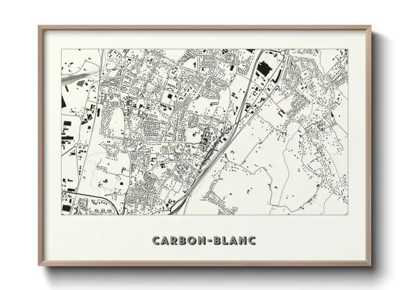 Une affiche de carte sur Carbon-Blanc