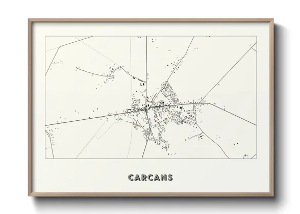 Une affiche de carte sur Carcans