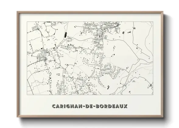 Une affiche de carte sur Carignan-de-Bordeaux