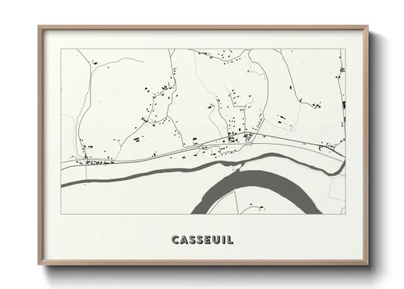 Une affiche de carte sur Casseuil