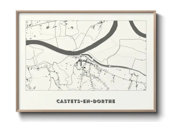 Une affiche de carte sur Castets-en-Dorthe