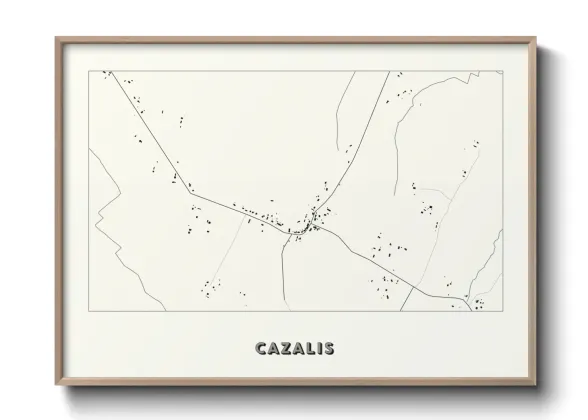 Une affiche de carte sur Cazalis