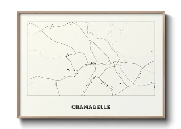 Une affiche de carte sur Chamadelle