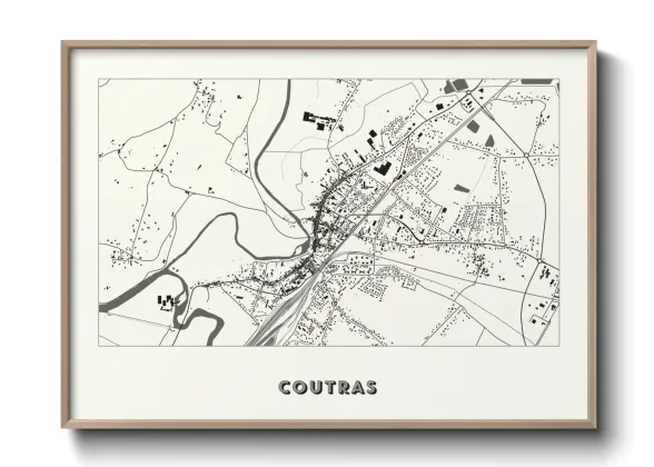 Une affiche de carte sur Coutras