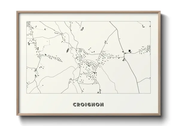 Une affiche de carte sur Croignon