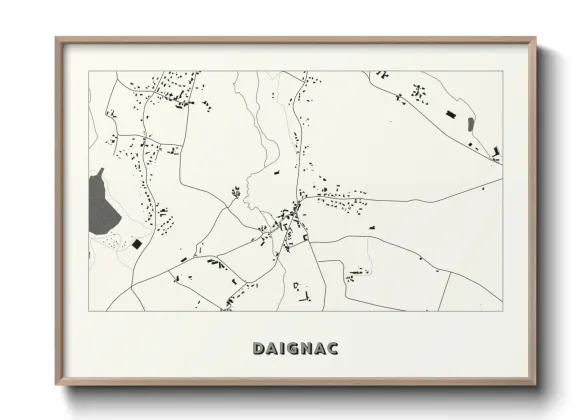 Une affiche de carte sur Daignac