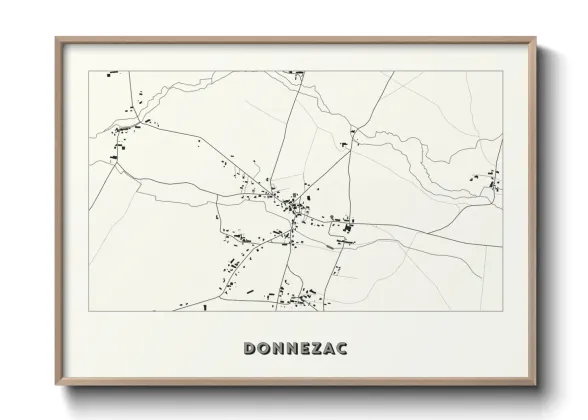 Une affiche de carte sur Donnezac