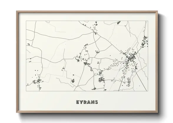 Une affiche de carte sur Eyrans