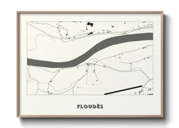 Une affiche de carte sur Floudès