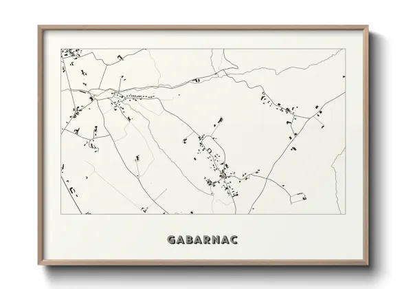 Une affiche de carte sur Gabarnac