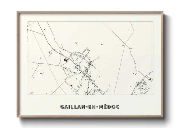 Une affiche de carte sur Gaillan-en-Médoc