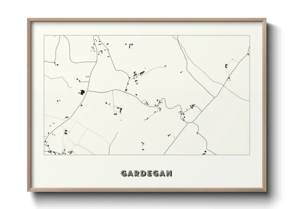 Une affiche de carte sur Gardegan