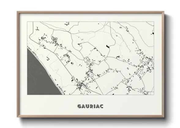 Une affiche de carte sur Gauriac